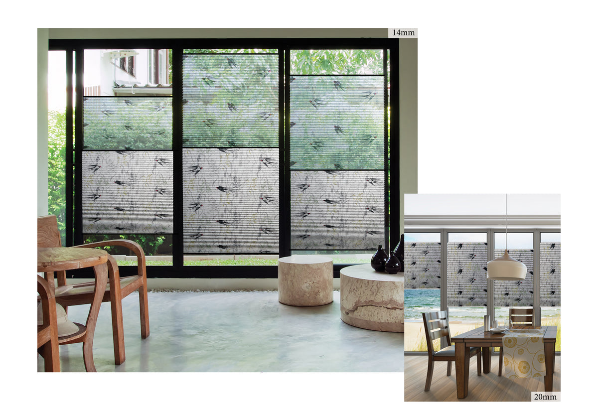 Lattice Printed Perfect Fit Pleated Blind color and pattern variation by Ibiza Premium Shades
