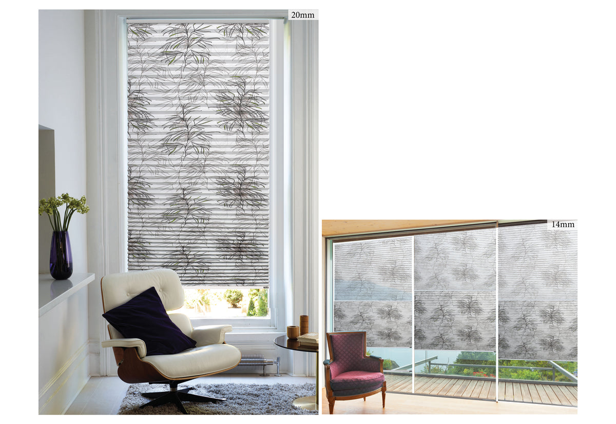 Lattice Printed Perfect Fit Pleated Blind fabric close-up showing texture and quality detail