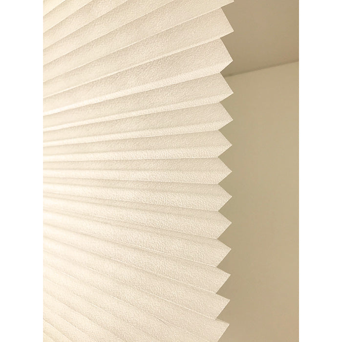Parrot Perfect Fit Pleated Blind fabric close-up showing texture and quality detail